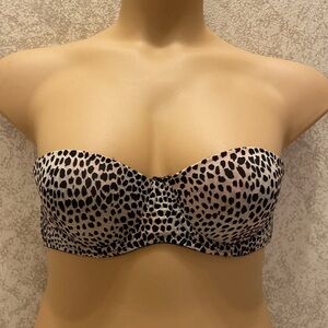 SHEIN Leopard Print Strapless Bandeau Bra
